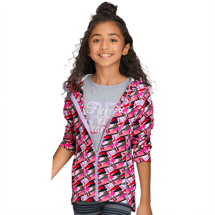 Feeling Fierce Print Jacket for Girls L8