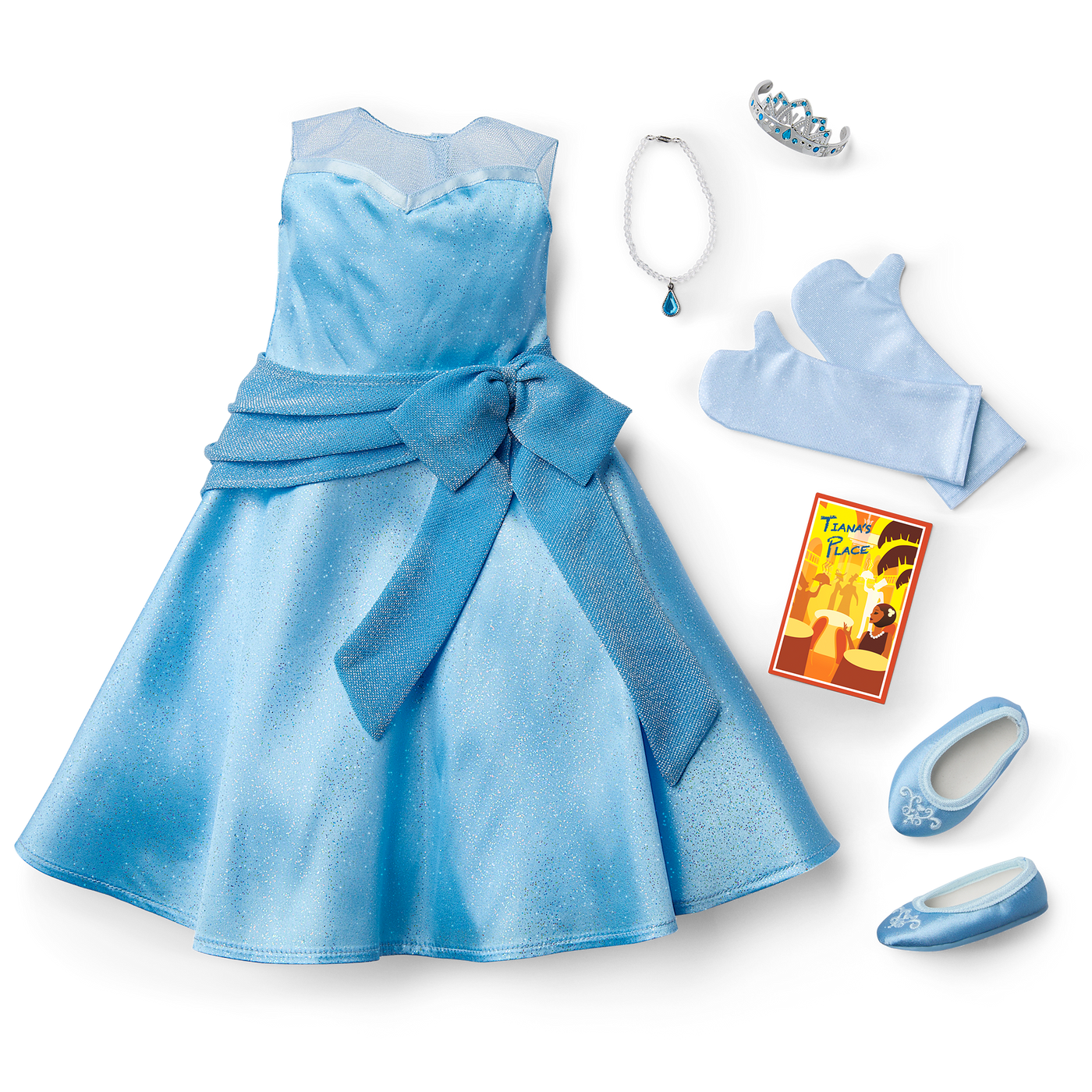 American Girl® Disney Princess Tiana Evening Star Dress & Accessories for 18-inch Dolls Y4