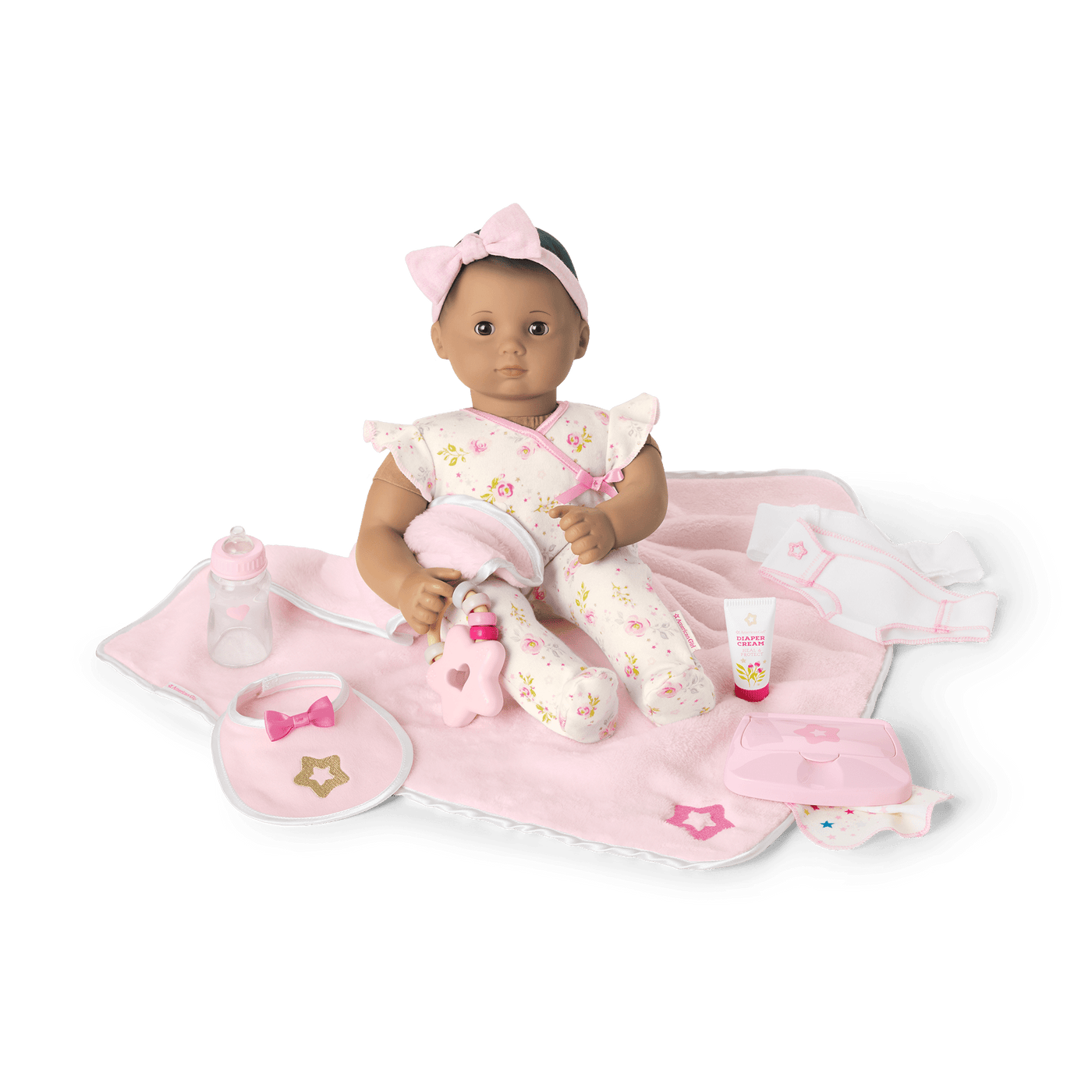 Bitty Baby® Doll #5 with brown hair Care & Play Set K5
