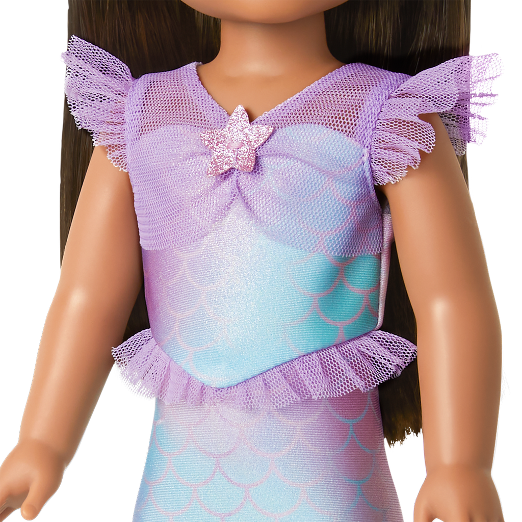 2-in-1 Sparkly Mermaid Outfit for WellieWishers™ Dolls O7