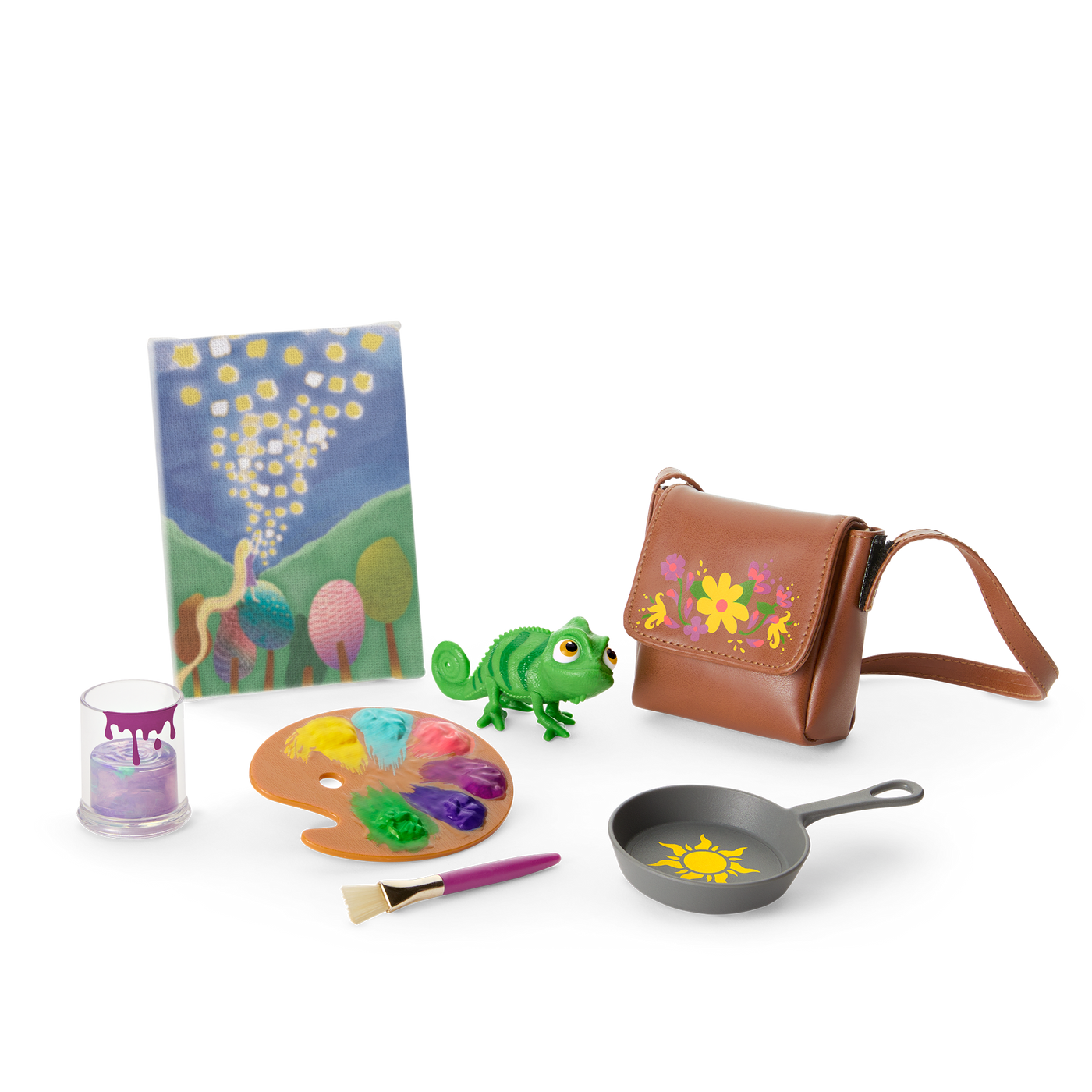 American Girl® Disney Princess Rapunzel Painting Accessories & Pascal for 18-inch Dolls Q2