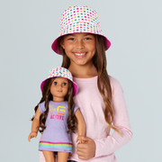 AG™ Star Bucket Hat Set for Girls & Dolls H4