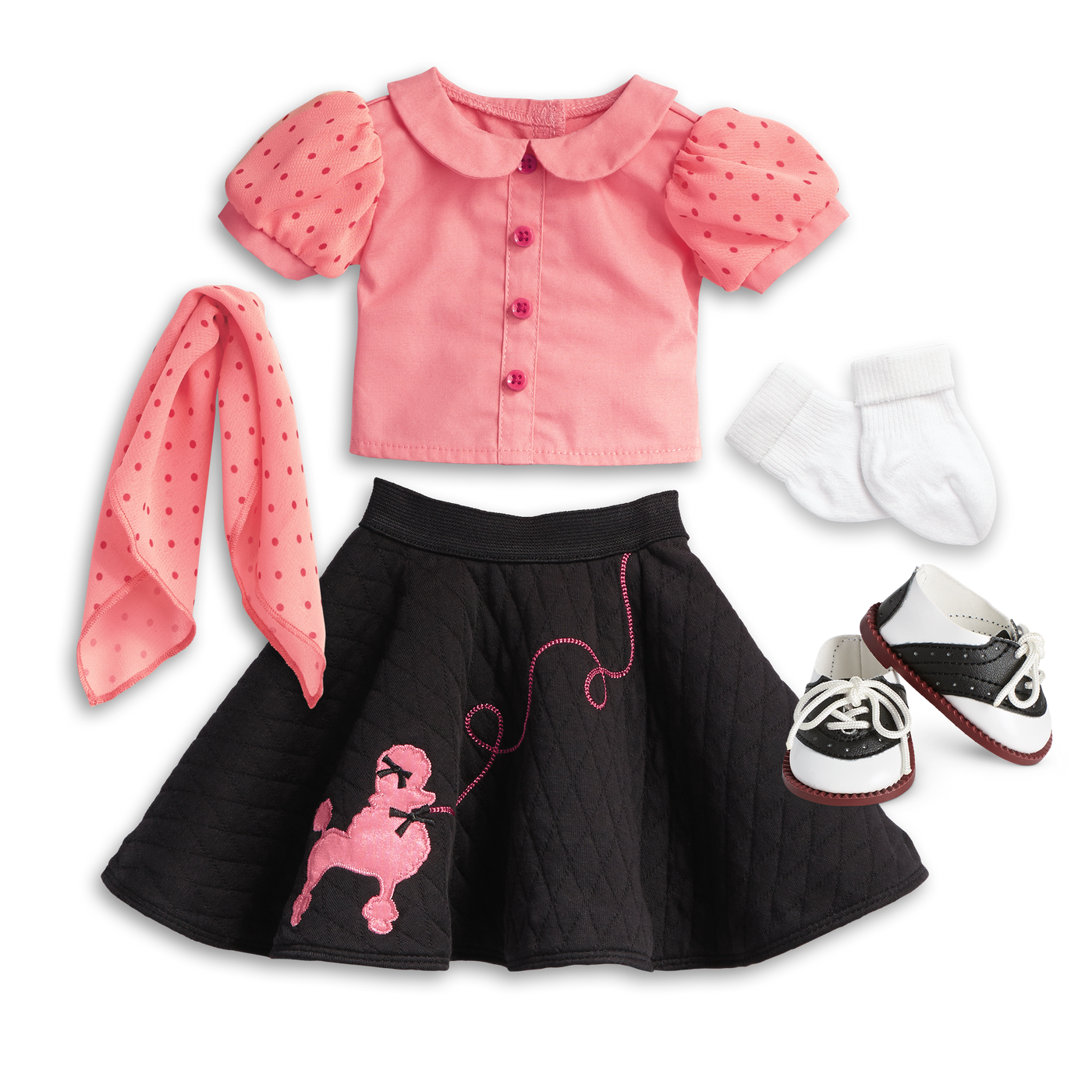 Maryellen's™ Poodle Skirt Outfit for 18-inch Dolls (Historical Characters) S0