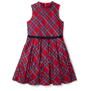 Pretty Plaid Christmas Dress for Girls X6