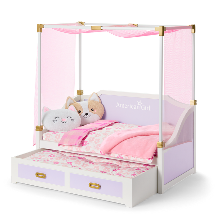 All Set for Sleepovers Canopy Bed for 18-inch Dolls U5