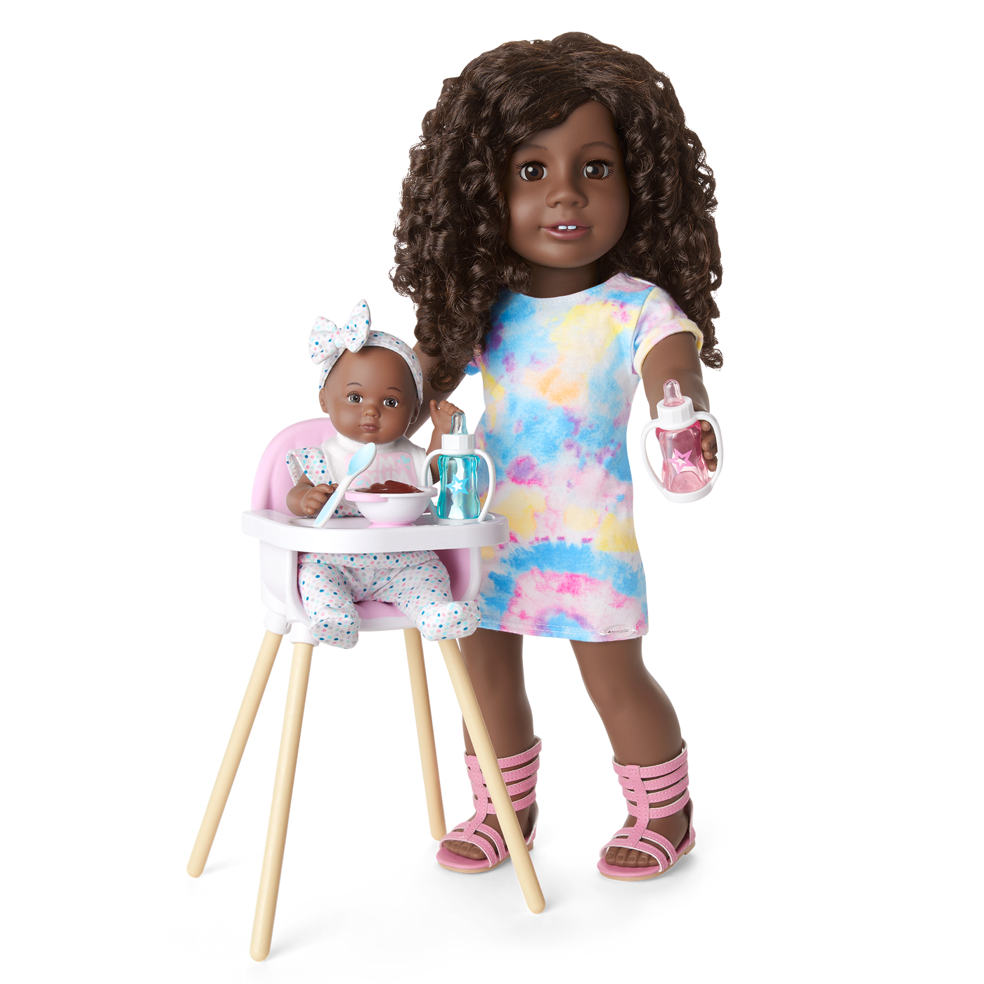 Little Bitty Baby™ Layette & High Chair Set for 7.75-inch Dolls A7