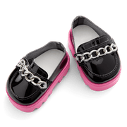 Fuchsia Flair Platform Loafers for 18-inch Dolls E5
