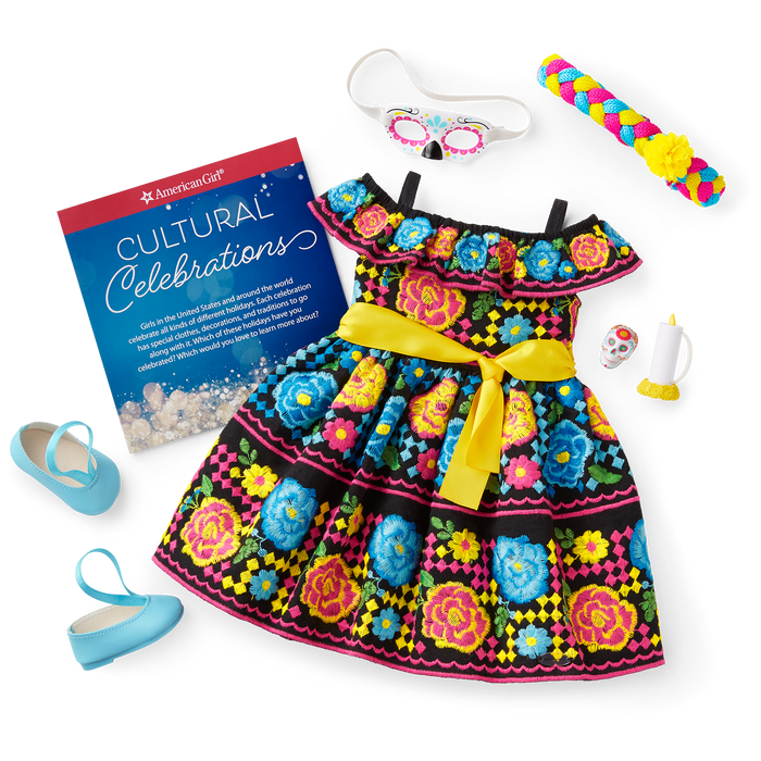 Día de Muertos Celebration Outfit for 18-inch Dolls B2