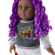 Truly Me™ 18-inch Doll #91 with curly purple hair I7