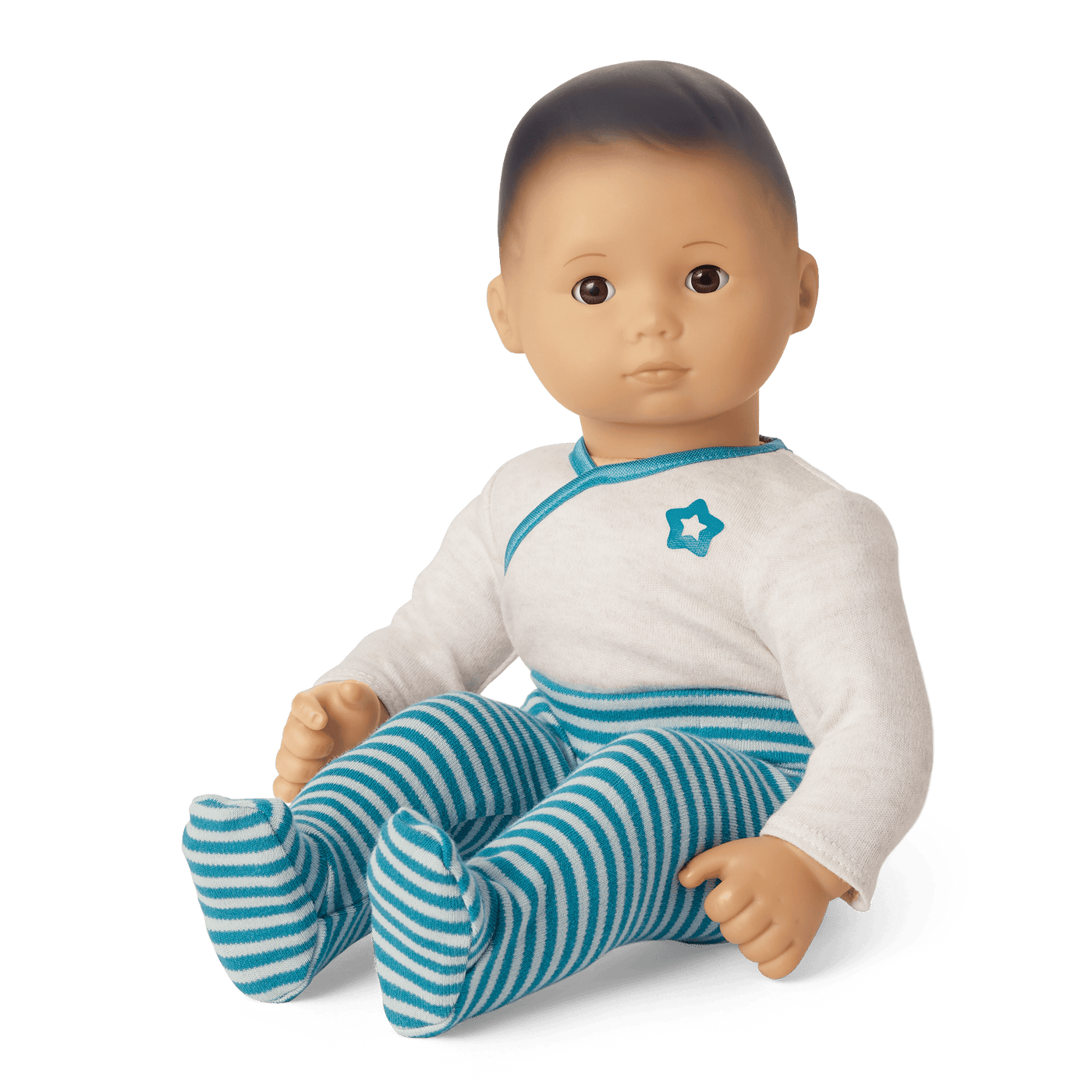 Bitty Baby® Doll #4 with black hair in Soft Blue R4