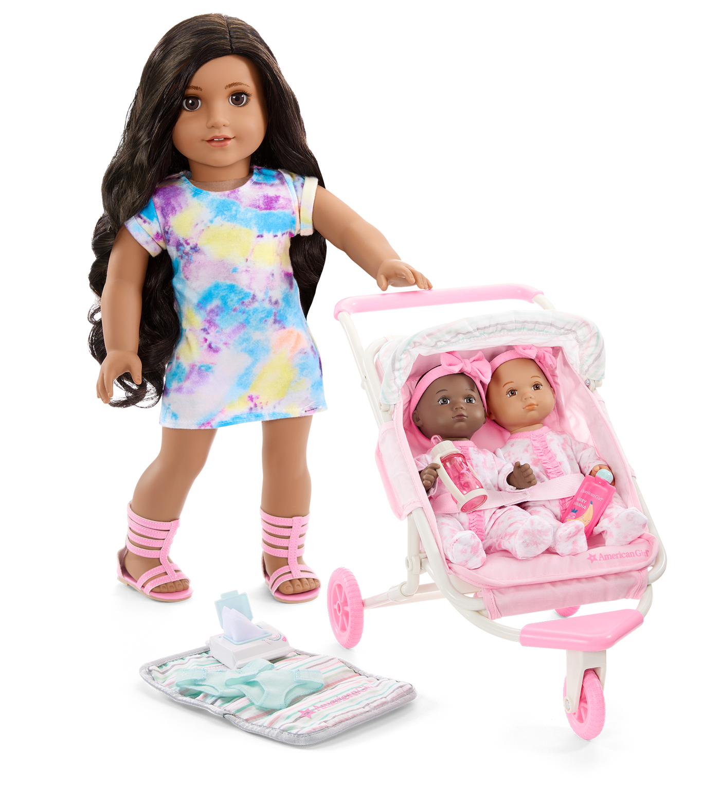 Little Bitty Baby™ Double Stroller Set for 7.75-inch Dolls F4