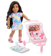 Little Bitty Baby™ Double Stroller Set for 7.75-inch Dolls F4