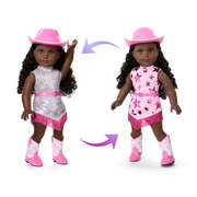 Glam Pink Cowgirl Outfit for 18-inch Dolls K9