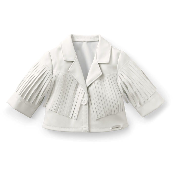 Courtney’s™ White Fringe Jacket for 18-inch Dolls (Historical Characters) L5