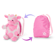 Pink Spotted Cow Backpack & Accessory Set for 18-inch Dolls L8