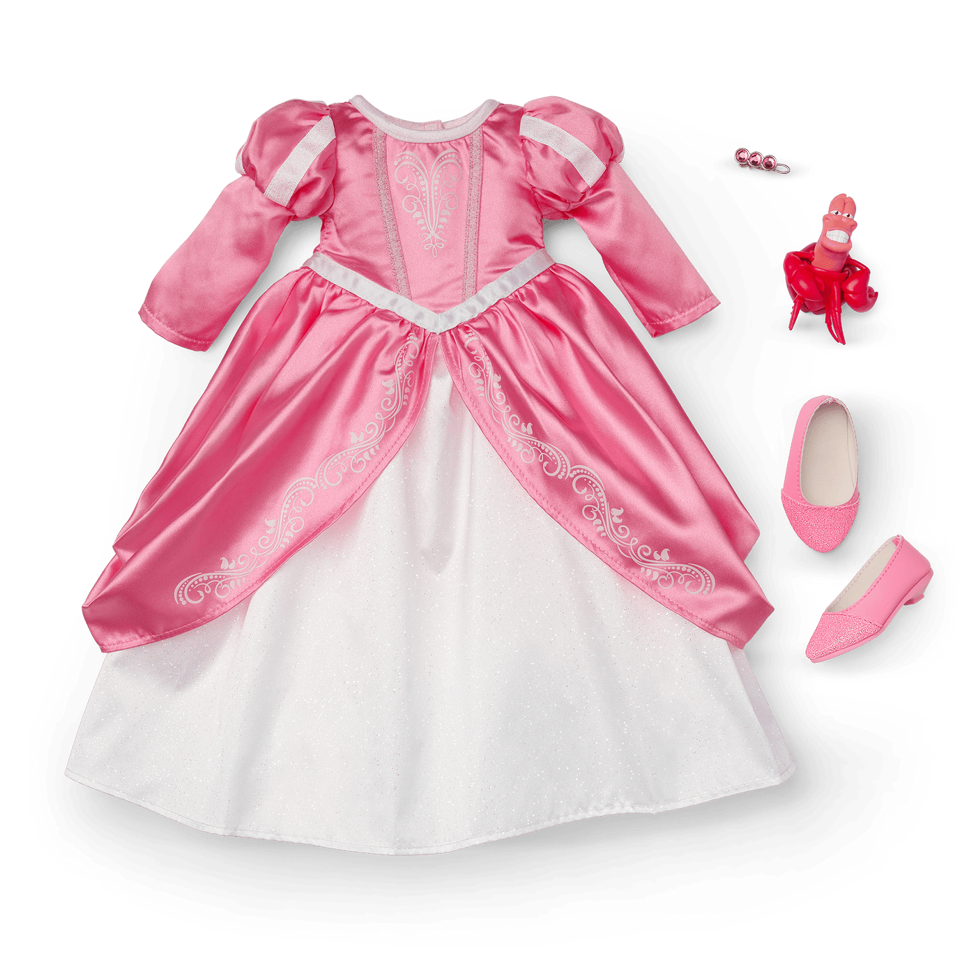 American Girl® Disney Princess Ariel Castle Ball Gown, Sebastian & Accessories for 18-inch Dolls Z3