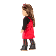 Nicki’s™ Red Vinyl Jumper Outfit for 18-inch Dolls (Historical Characters) Q3