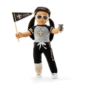 American Girl® x NFL New Orleans Saints Fan Outfit & Accessories for 18-inch Dolls G9