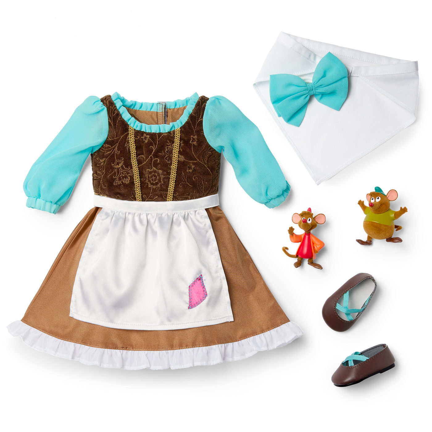 American Girl® Disney Princess Cinderella Day Dress, Friends & Accessories for 18-inch Dolls H1