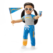 American Girl® x NFL Los Angeles Chargers Fan Outfit & Accessories for 18-inch Dolls V3