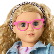 Petal-Pink Glasses for 18-inch Dolls L6