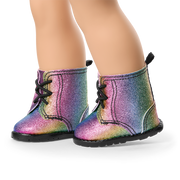 Glittery Rainbow Boots for 18-inch Dolls C5