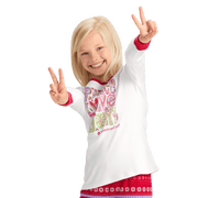 Peace, Love & Joy PJ Top for Girls R6