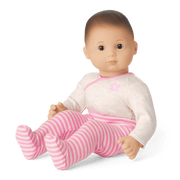 Bitty Baby® Doll #2 with brown hair in Pretty Pink N5