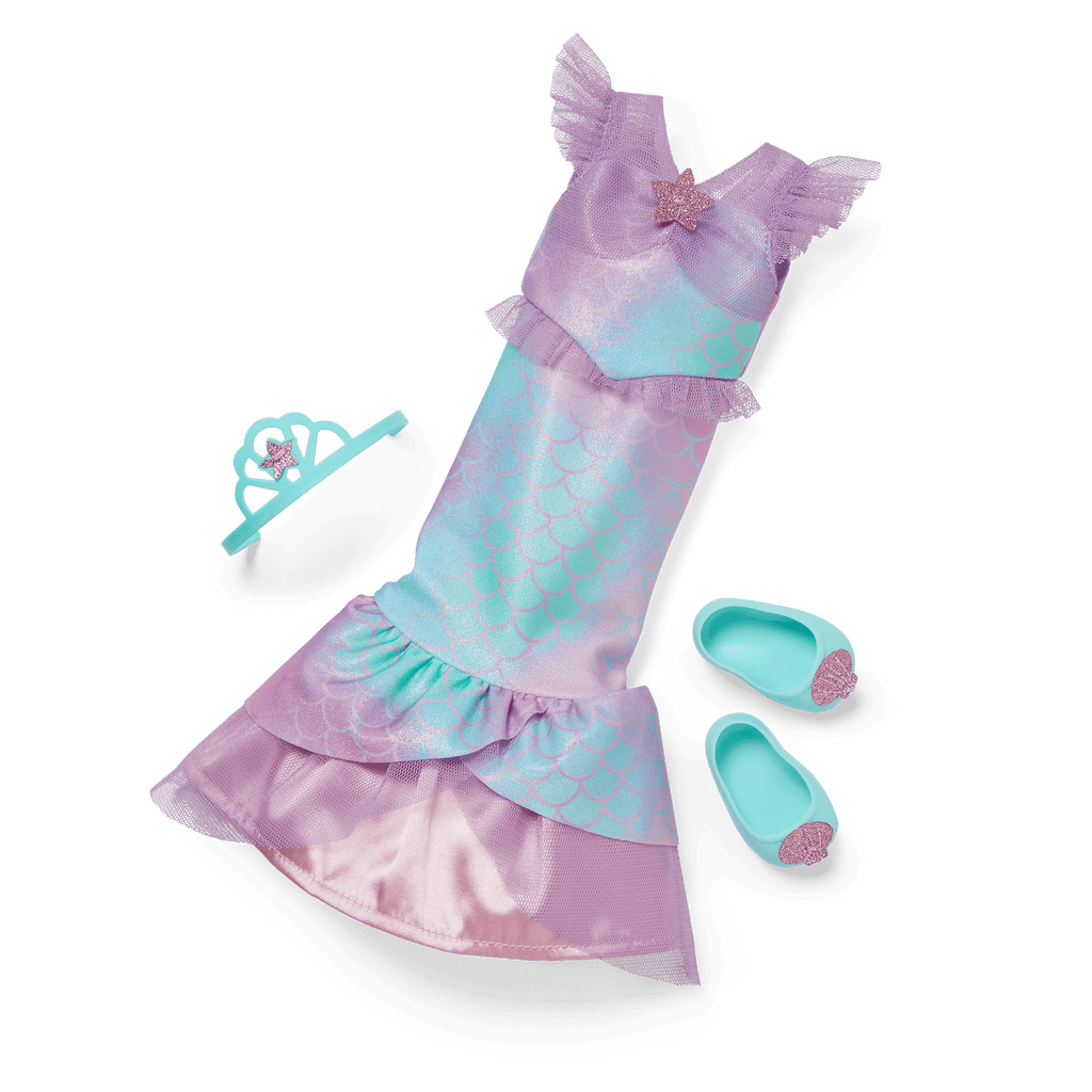 2-in-1 Sparkly Mermaid Outfit for WellieWishers™ Dolls O7