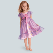 Royal Ruffles Nightie & Robe for Little Girls S4