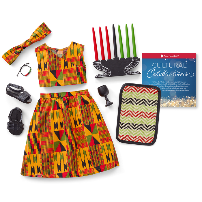 Kwanzaa Celebration Outfit for 18-inch Dolls T4