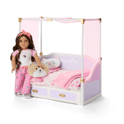 All Set for Sleepovers Canopy Bed for 18-inch Dolls M6