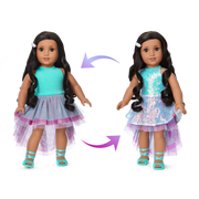 Glam Shimmering Ocean Outfit for 18-inch Dolls Z8