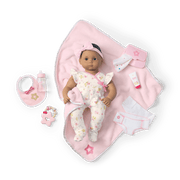 Bitty Baby® Doll #5 with brown hair Care & Play Set K5