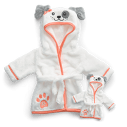 Comfy Puppy Robe Set for Girls & 18-inch Dolls B5