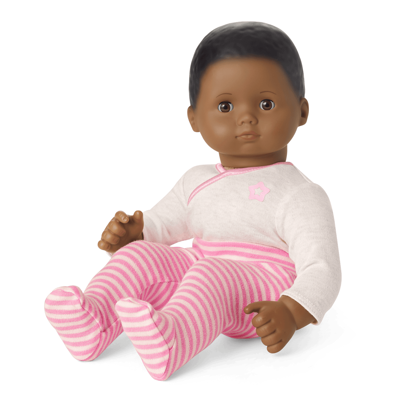 Bitty Baby® Doll #1 with black hair in Pretty Pink A1